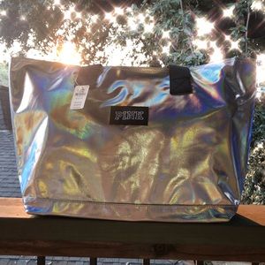 Holographic PINK tote bag